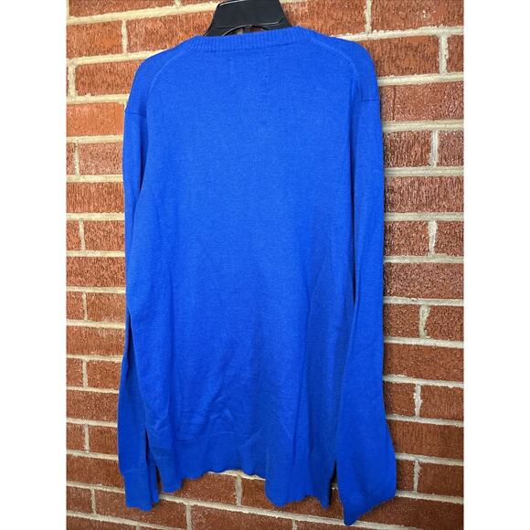 American Eagle Men’s Vneck Sweater Blue Medium - Picture 5 of 7